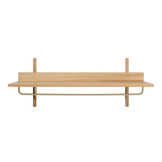 ferm LIVING Sector hylly tangolla, tammi - messinki