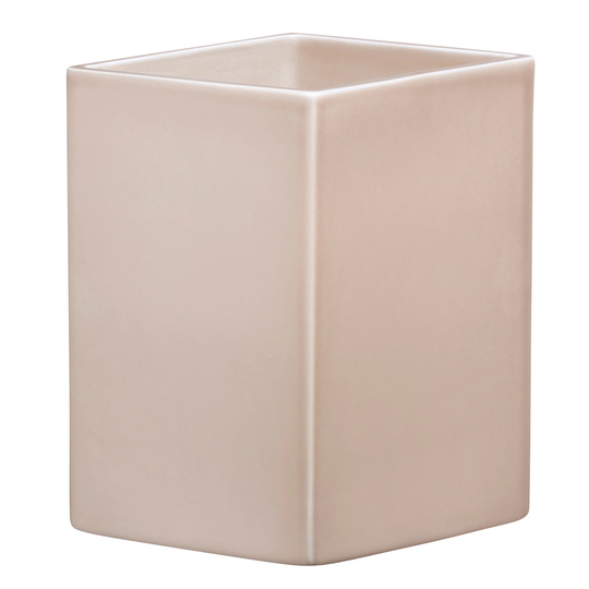 Iittala Ruutu keraaminen maljakko, 225 mm, beige