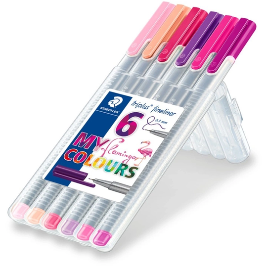 Staedtler Triplus Fineliner Flamingo 6 kpl