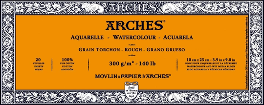Arches Akvarellilehtiö Rough 300g 10x25cm