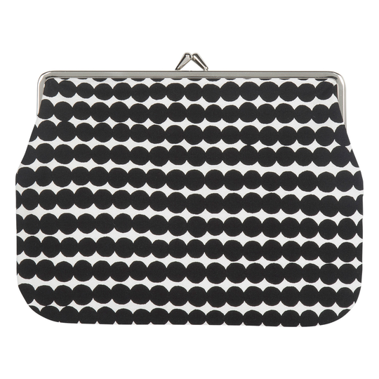 Marimekko Räsymatto puolikas kukkaro, valkoinen - musta