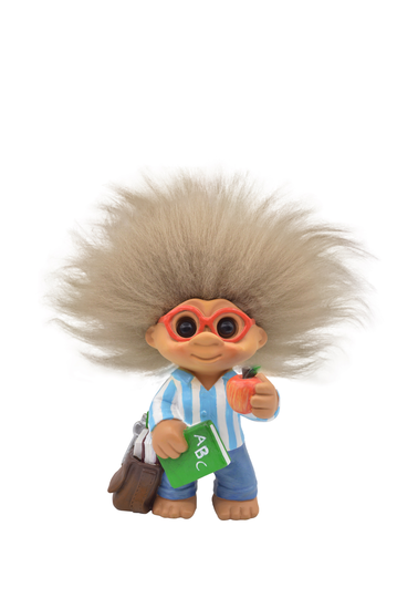 Good Luck Troll - Opettaja 9 cm - Sininen