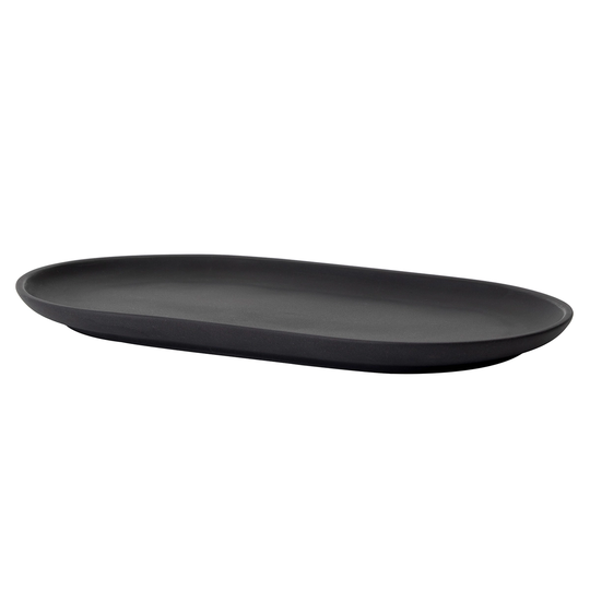 Design House Stockholm Sand Secrets lautanen, ovaali 20 cm, musta