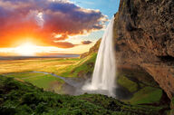 Canvas-taulu | Akustiikkataulu Seljalandsfoss Islanti 813