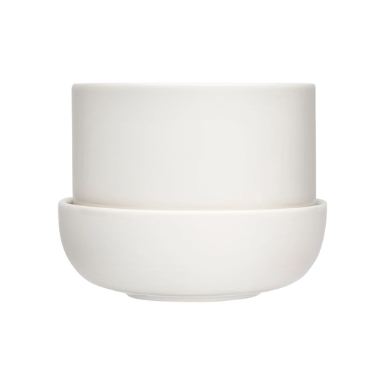 Iittala Nappula ruukku alustalla 170 x 130 mm, valkoinen