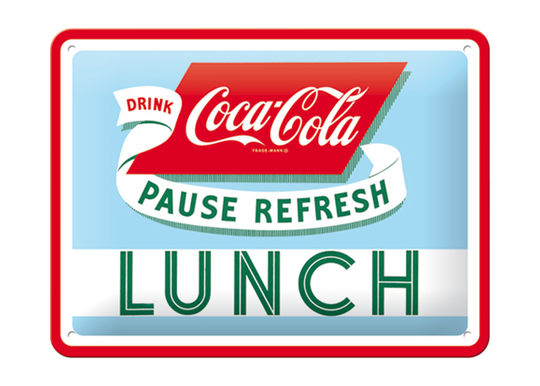 Vintage juliste Coca-Cola Lunch 15x20 cm