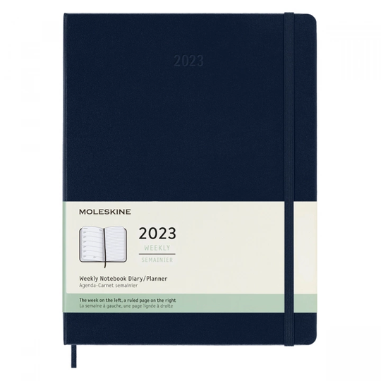 Moleskine 12M Weekly Notebook Hardcover XL Blue