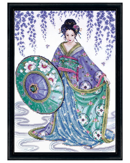 Kirjontapakkaus Taulu Geisha