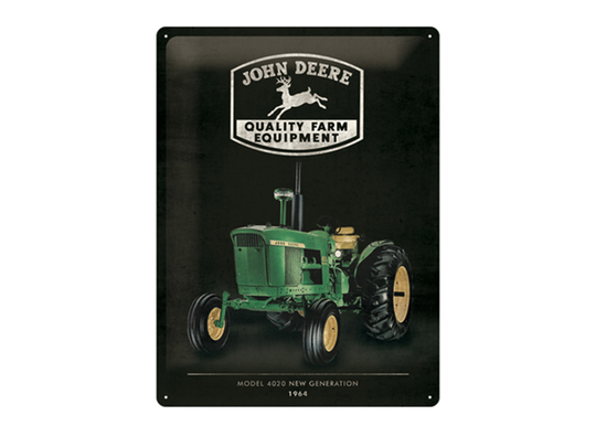 Retro metallitaulu John Deere Model 4020 30x40 cm
