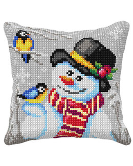 Kirjontapakkaus Tyynynpäällinen Lumiukko