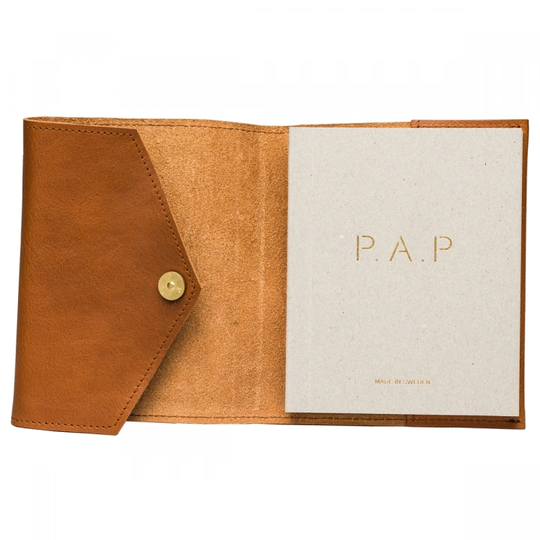 P.A.P Sweden Mia A5 Leather Notebook Cognac