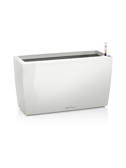 Cararo premium valkoinen altakasteluruukku rullilla 75x30cm, korkeus 43cm