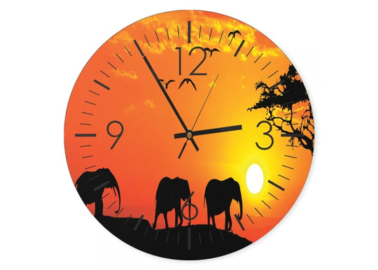 Kuvallinen seinäkello ELEPHANTS 2