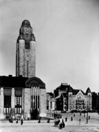 Canvas-taulu | Akustiikkataulu Rautatieasema ja Kansallisteatteri 1933 MV Helsingin kaupunginmuseo 3835