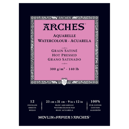 Arches Akvarellilehtiö HP 300g 23x31cm 12 arkkia