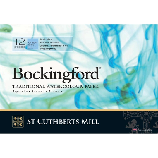 St Cuthberts Mill Bockingford Watercolour paper CP/NOT 300gx18cm