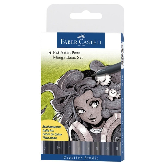 Faber-Castell PITT Artist Pens Manga 8-setti