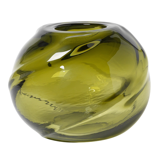 ferm LIVING Water Swirl maljakko, pyöreä, vihreä