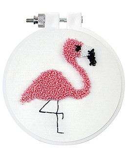 Punch needle -pakkaus Flamingo
