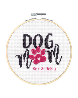 Kirjontapakkaus Taulu Dog mom