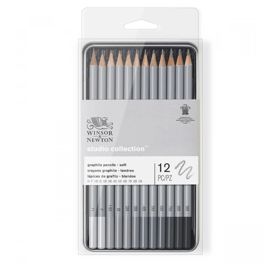 Winsor & Newton Studio Collection Lyijykynät Soft 12-setti