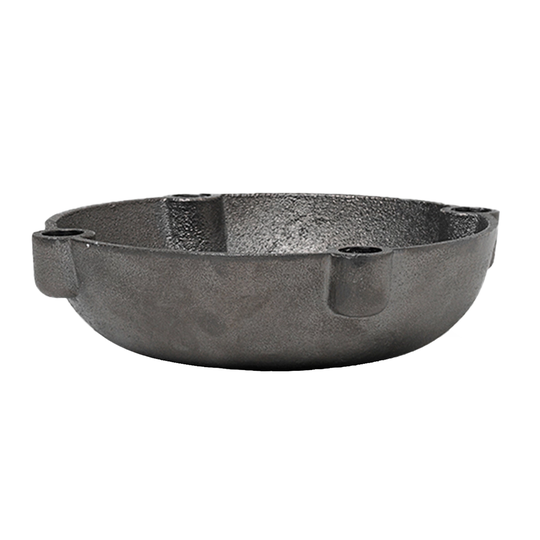 ferm LIVING Bowl kynttelikkö, pieni, musta messinki