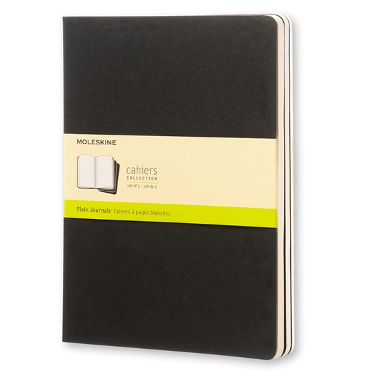 Moleskine Cahier XL Musta Plain