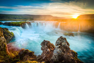 Canvas-taulu | Akustiikkataulu Godafoss Islanti 945