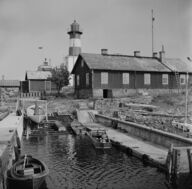 Canvas-taulu | Akustiikkataulu Harmajan majakka ja luotsiasema 1956 MV Helsingin kaupunginmuseo 3822