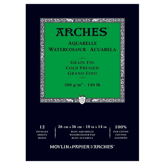 Arches Akvarellilehtiö CP 300gx36cm 12 arkkia