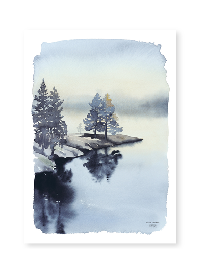 Juliste tyyntä joella 50x70 cm