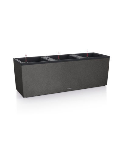 Trio stone musta altakasteluruukku 100x32cm, korkeus 34cm + jalat 15 cm + köynnöskehikko