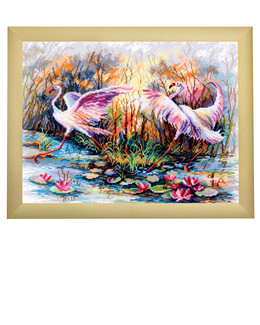 Taulu tanssivat flamingot