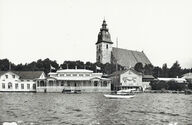 Canvas-taulu | Akustiikkataulu Naantalin merikylpylä ja kirkko 1930-luku O.W Sorthan/Naantalin museo MV 3851