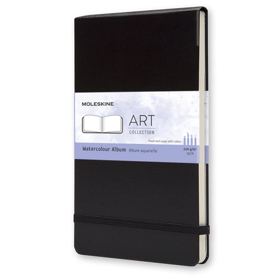 Moleskine Watercolor Album Large Musta