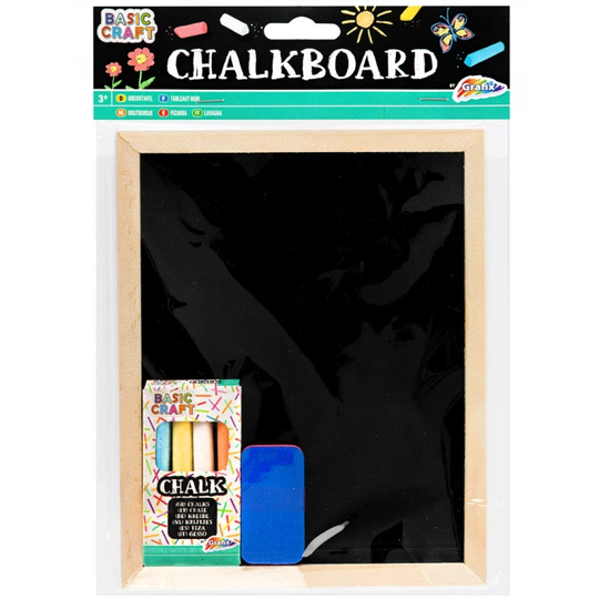 Grafix Chalkboard 20x16cm + Chalks & Eraser