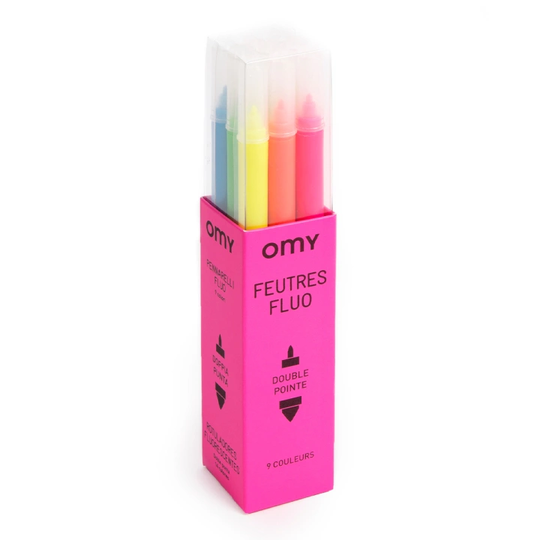 OMY Twin Tip Markers Neon 9-setti