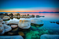 Canvas-taulu | Akustiikkataulu Lake Tahoe Sierra Nevada California 1901