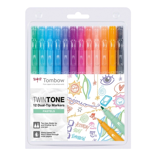 Tombow TwinTone Marker Pastelli 12 kpl