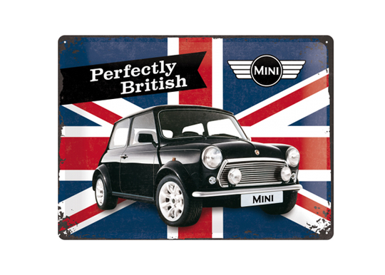 Retro metallitaulu MINI PERFECTLY BRITISH 30x40 cm
