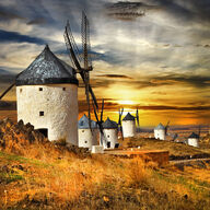 Canvas-taulu | Akustiikkataulu Spain Consuegra tuulimyllyt 831