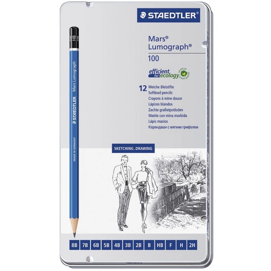 Staedtler Mars Lumograph 12-setti Sketching