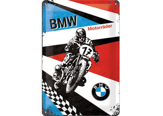Retro metallitaulu BMW Motorräder 20x30 cm
