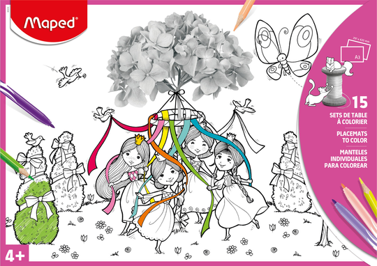 Maped - Photo Color Placemats to colour - Pink