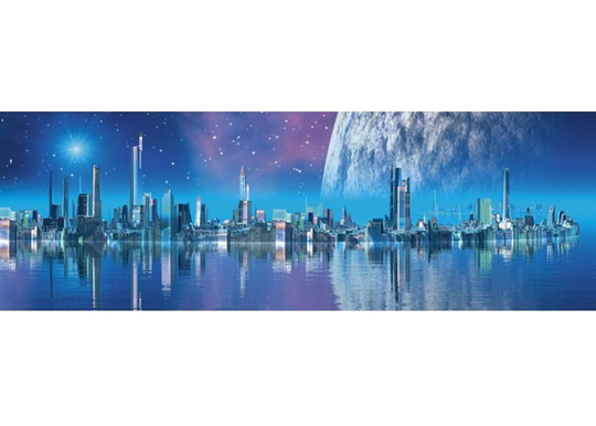 Keittiön välitila Futuristic City 260x60 cm