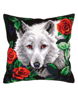 Kirjontapakkaus Tyynynpäällinen Susi