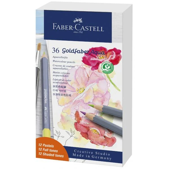 Faber-Castell - Goldfaber Aqua Watercolour pencil tin of 36