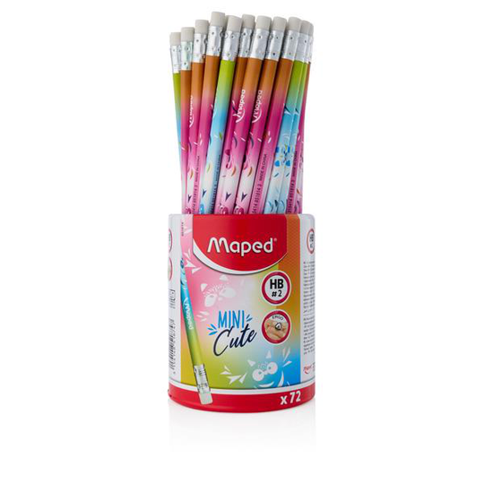 Maped - Mini Cute Graphite Pencils HB Eraser End (851874)