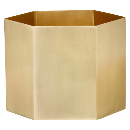 ferm LIVING Hexagon ruukku XL, messinki