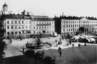 Canvas-taulu | Akustiikkataulu Kauppatori, liikennettä ja torikauppaa 1920-luvulla MV Helsingin Kaupunginmuseo 4724